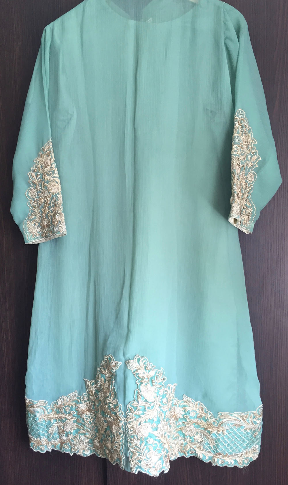 Embellished Mint Gown